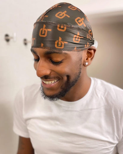 Silk GT Printed Brown Durag